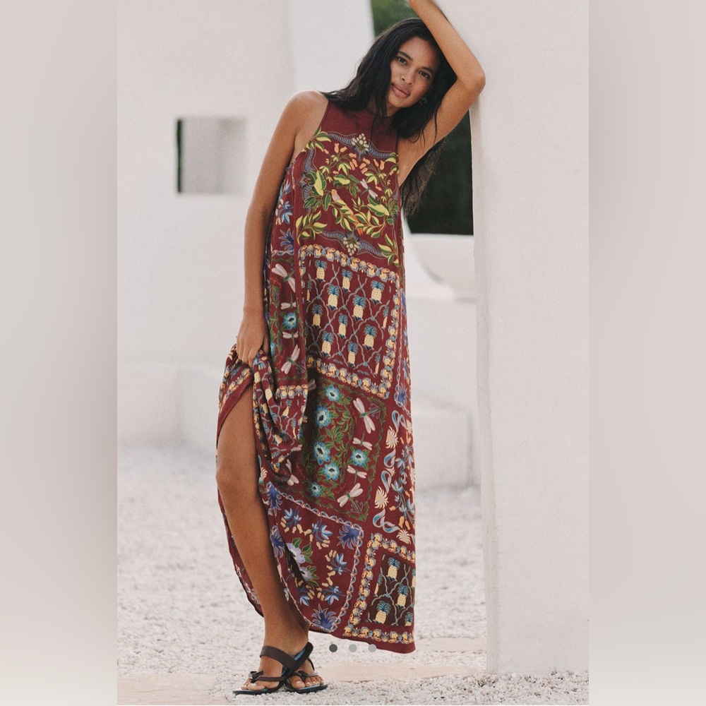 Brand New Farm Rio Halter Maxi Dress